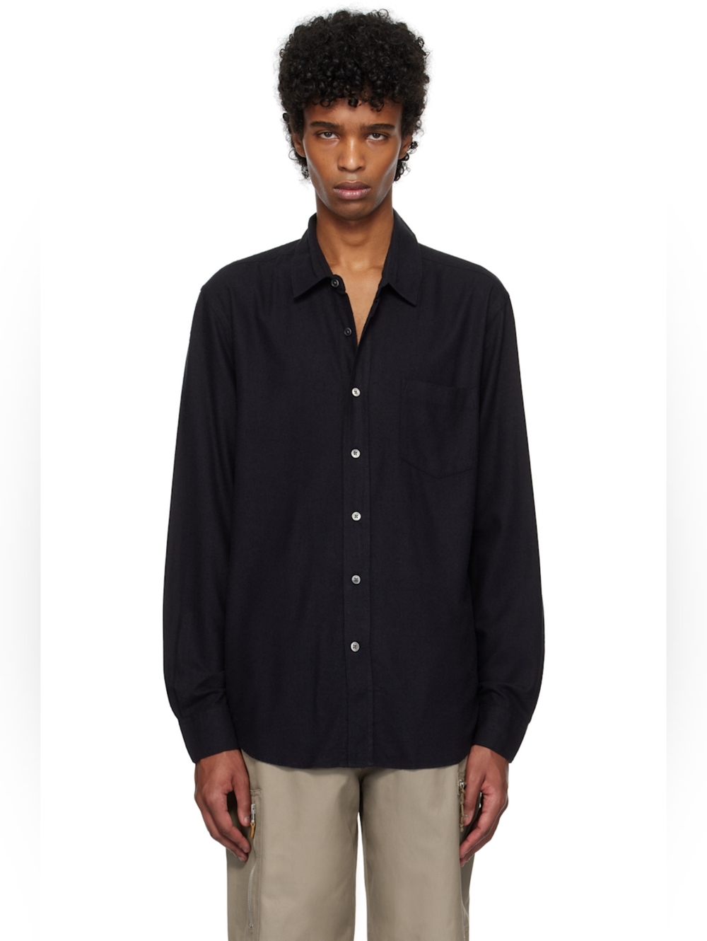 Our Legacy Black Long-Sleeve Button-Down Shirt